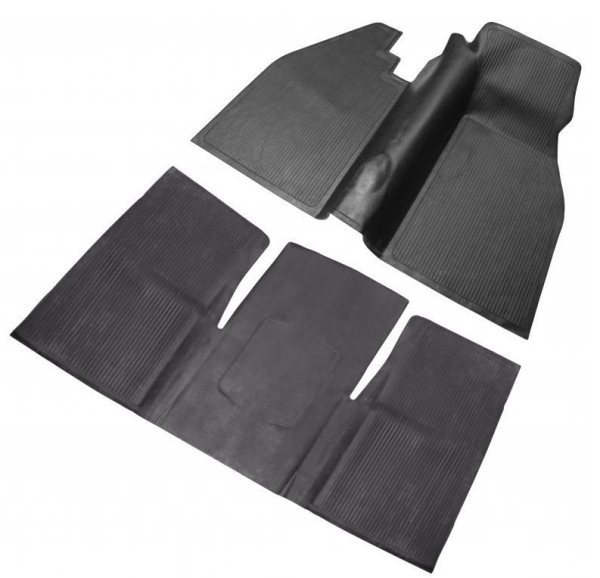 Gummimatte Fußmatte Innenraum für VW Käfer 8.57-7.67 Fußraum Matte schwarz Innenausstattung Gummi Matten